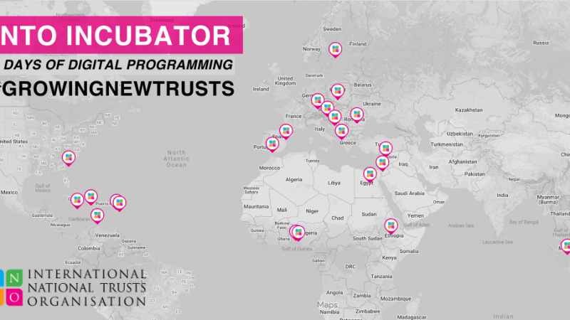 map of countries on the INTO Incubator growing new trusts