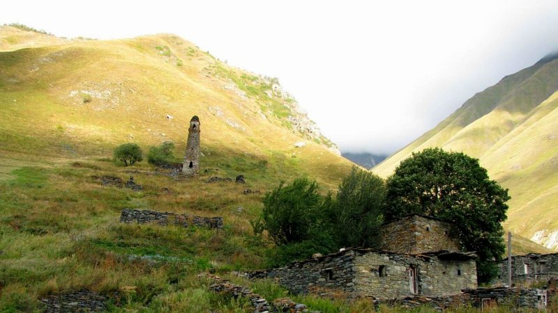 National Trust for Georgia project: The missile damaged heritage Tsiskarauli tower, Georgia