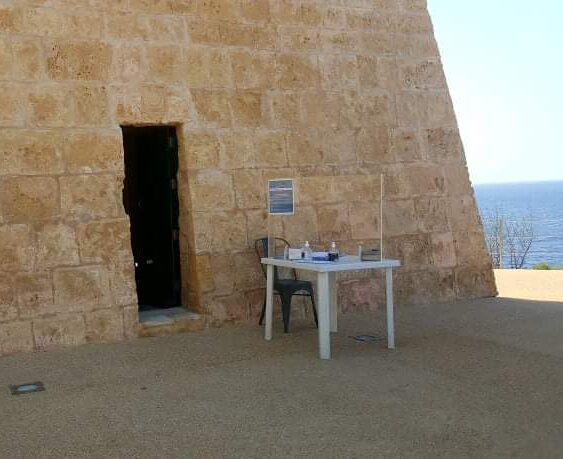 National Trust of Malta heritage site entrace with protective shield