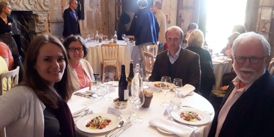 Catherine and David dining at the Grange