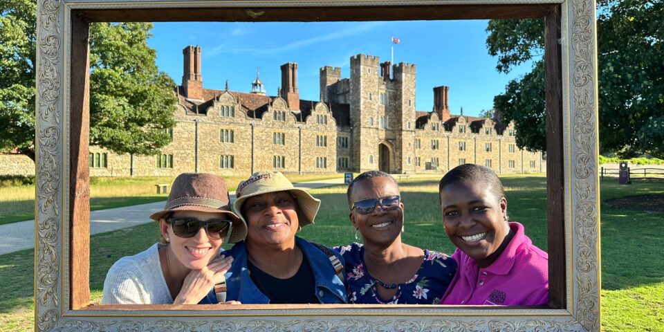 islands incubator participants on a sunny visit to Knole